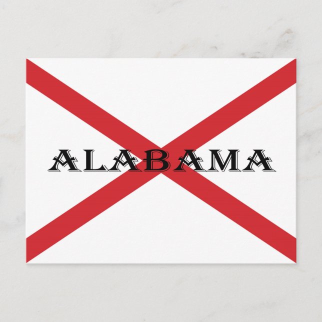 Alabama and Flag pccnt Postcard (Front)