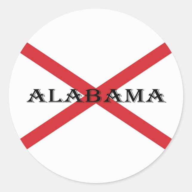 Alabama and Flag stkcnt Classic Round Sticker (Front)