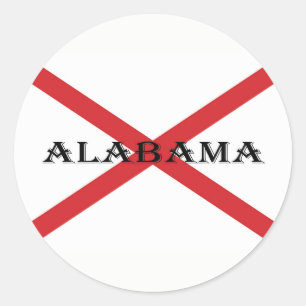 Alabama and Flag stkcnt Classic Round Sticker
