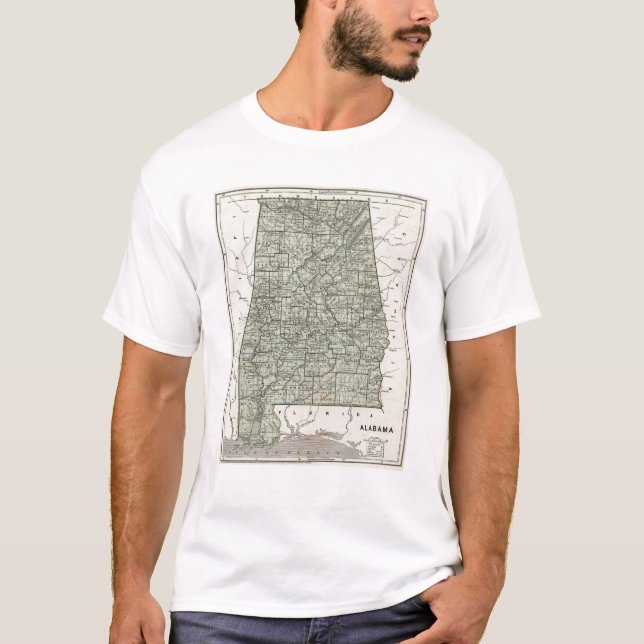 Alabama Atlas Map T-Shirt (Front)