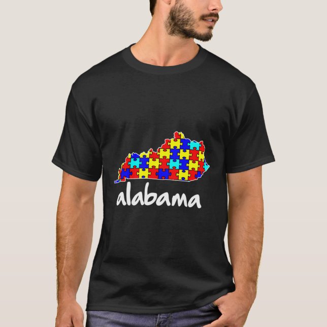 Alabama Autism Awareness T-Shirt (Front)