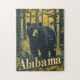 Alabama Black Bear Jigsaw Puzzle