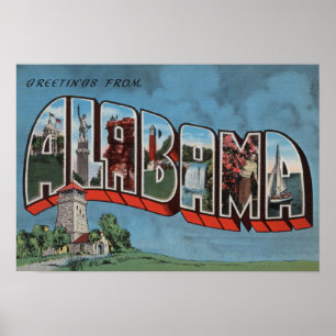 Alabama (Blue)Large Letter ScenesAlabama Poster