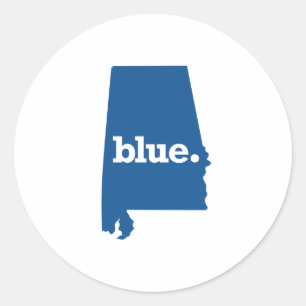 ALABAMA BLUE STATE CLASSIC ROUND STICKER