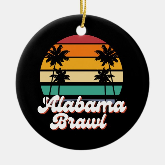 Alabama Brawl  Ceramic Tree Decoration (Front)