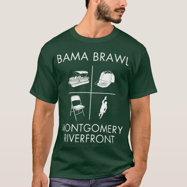Alabama Brawl Montgomery Riverfront Brawl T-Shirt (Front)