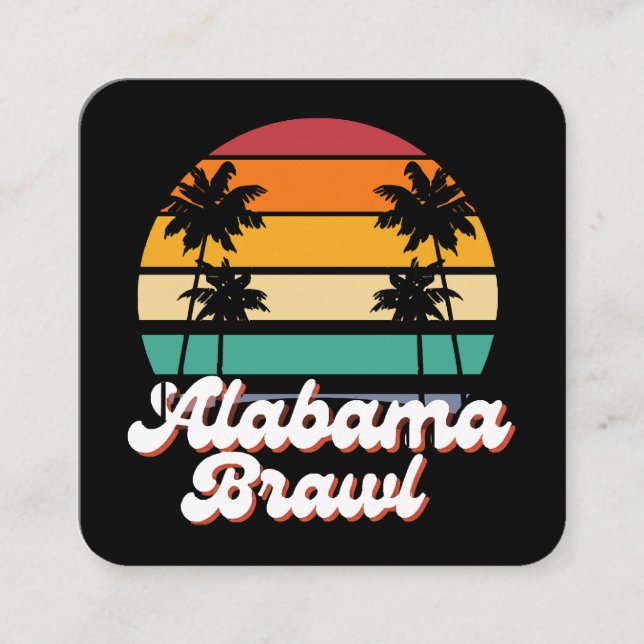 Alabama Brawl  Square Business Card (Front)