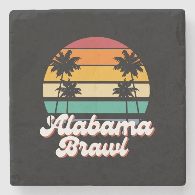 Alabama Brawl  Stone Coaster (Front)