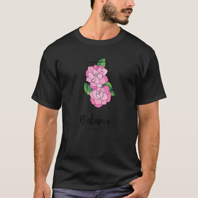 Alabama Camellia Flower T-Shirt (Front)