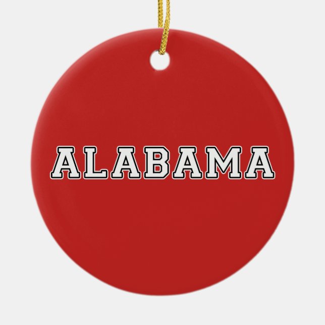Alabama Ceramic Tree Decoration (Front)