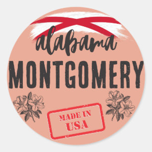 Alabama Cities Classic Round Sticker