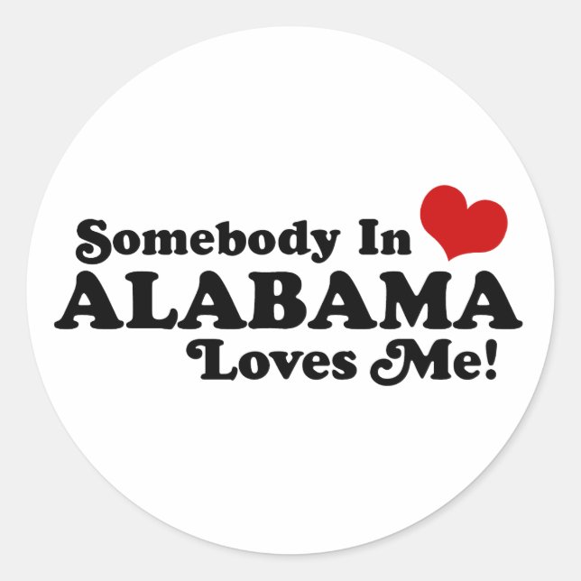 Alabama Classic Round Sticker (Front)