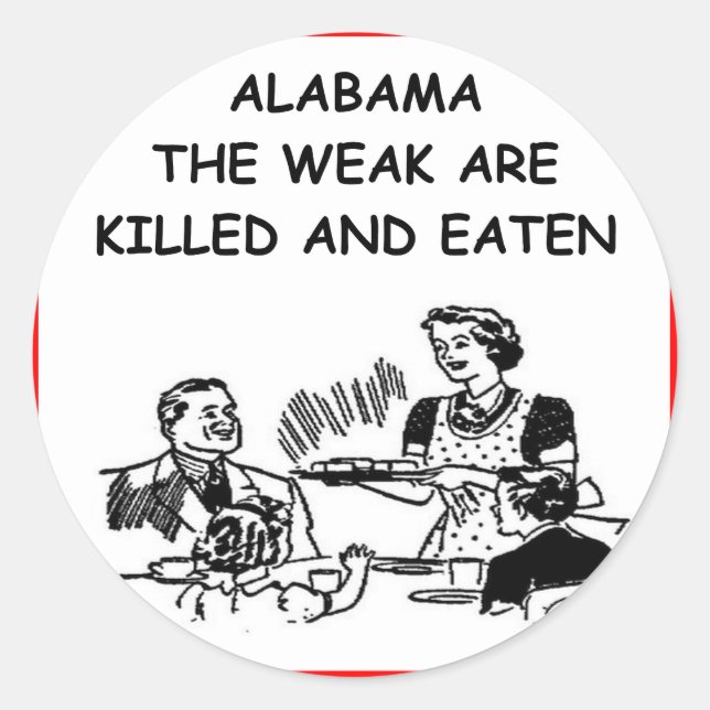 ALABAMA CLASSIC ROUND STICKER (Front)