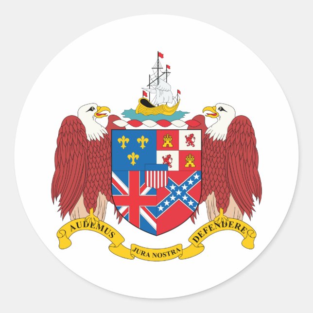 Alabama Coat Of Arms Classic Round Sticker (Front)