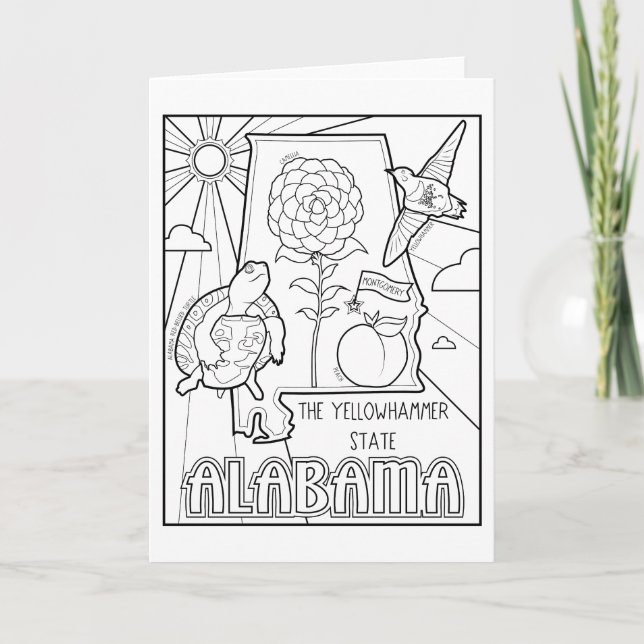 alabama colour me collage holiday card (Front)
