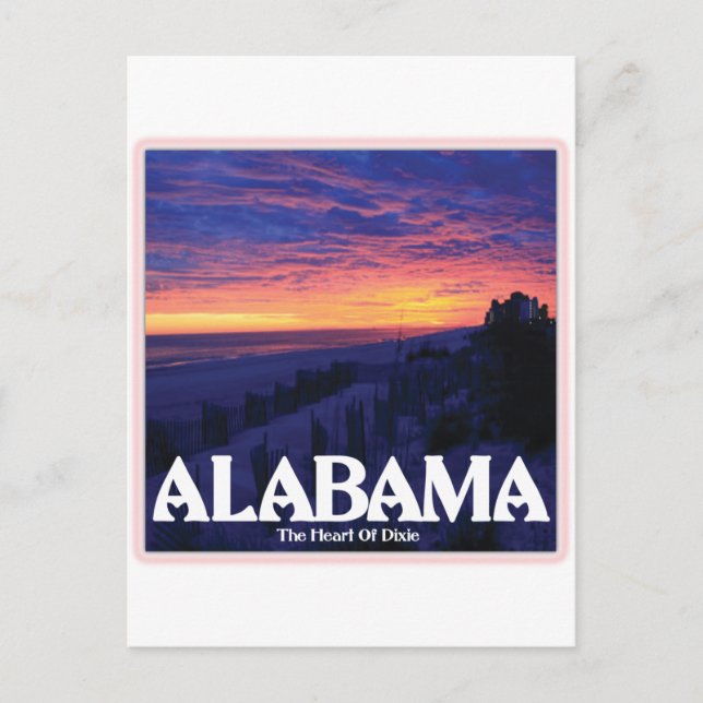 Alabama Dark Sunset Postcard (Front)