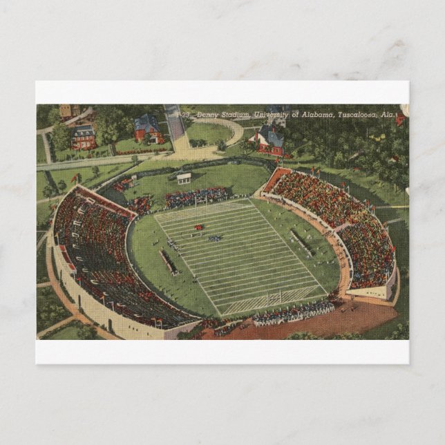 Alabama Denny Stadium Vintage Postcard (Front)