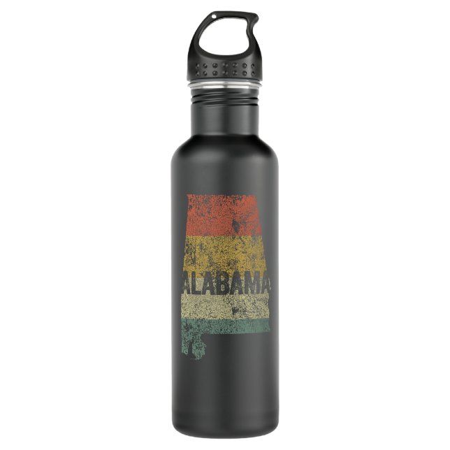 Alabama Distressed Classic Retro Sunset Colours 710 Ml Water Bottle (Front)