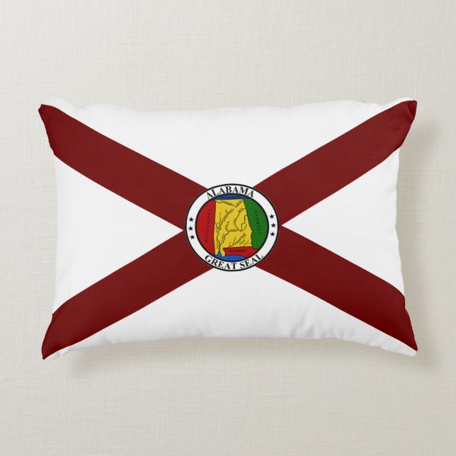 Alabama flag decorative cushion (Front)