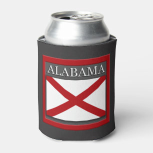 Alabama Flag Design Can Cooler