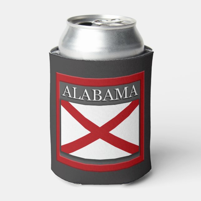 Alabama Flag Design Can Cooler (Can Front)