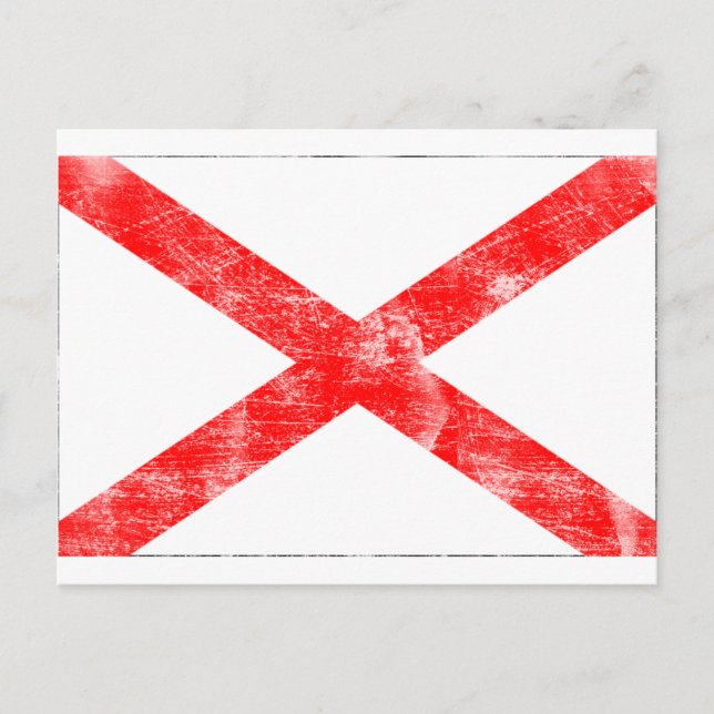 Alabama Flag (Distressed) Postcard (Front)
