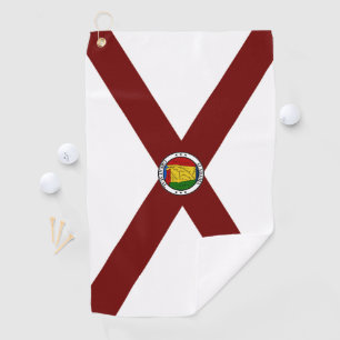 Alabama flag golf towel