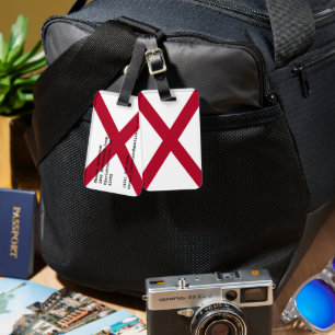 Alabama flag luggage tag