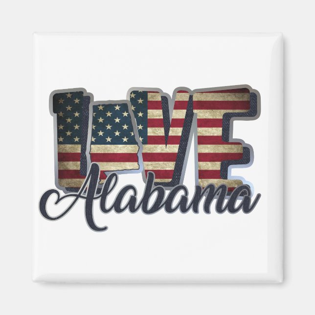 Alabama flag magnet (Front)