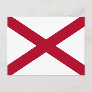 Alabama flag postcard