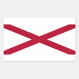 Alabama flag rectangular sticker