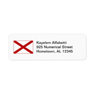 Alabama Flag Return Address Label