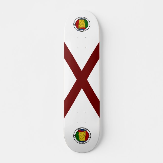 Alabama flag skateboard (Front)