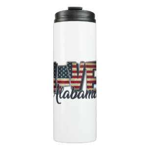 Alabama flag thermal tumbler