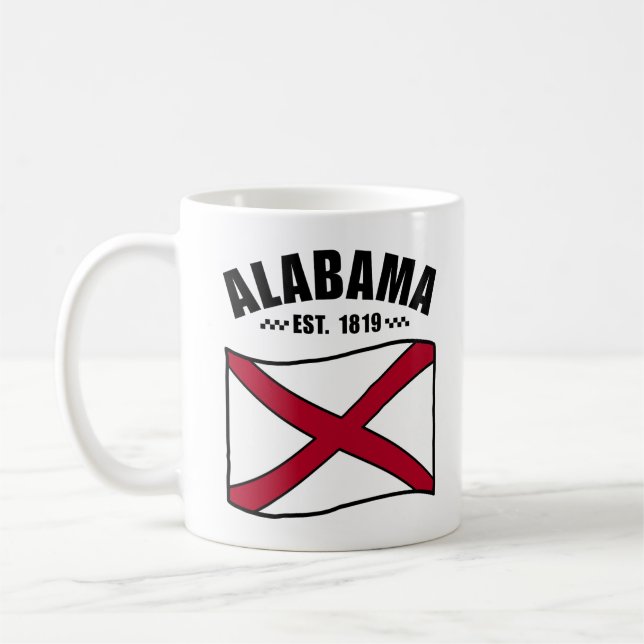 Alabama flag USA Coffee Mug (Left)