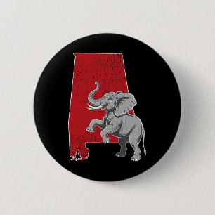 Alabama Football Lover - Elephant Game Day  6 Cm Round Badge