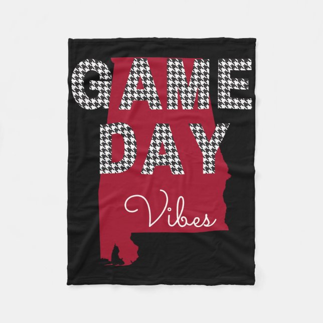 Alabama Football Tailgate Game Day Vibes Fall  Fleece Blanket (Front)
