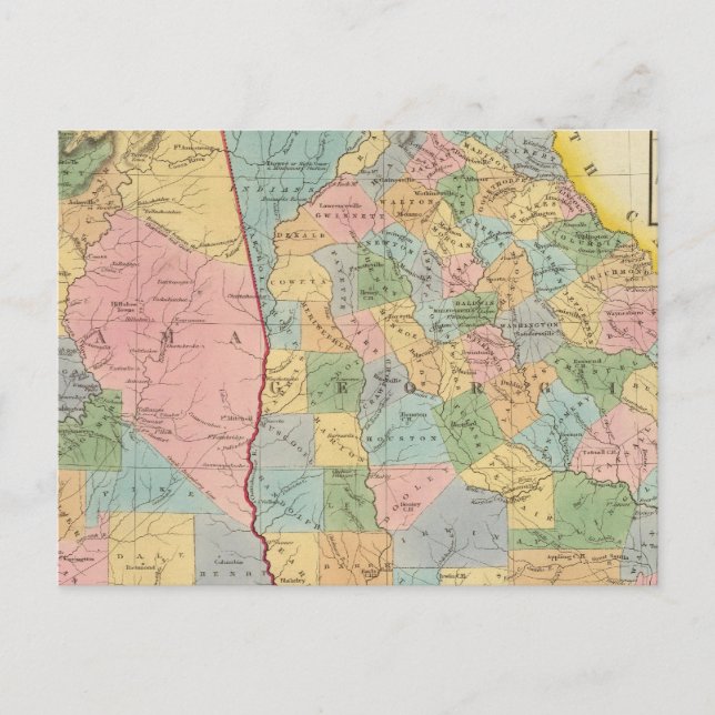 Alabama, Georgia Postcard (Front)