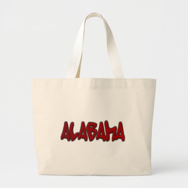 Alabama Graffiti Large Tote Bag (Front)