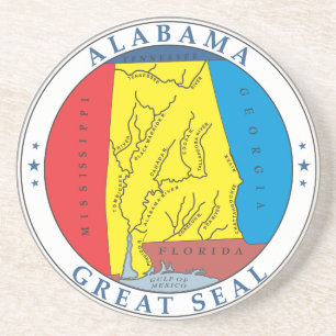 Alabama great seal coaster