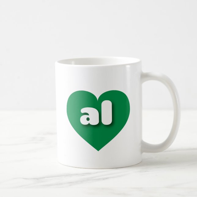 Alabama green heart - I love al Coffee Mug (Right)