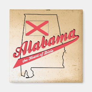 Alabama Heart of Dixie Magnet