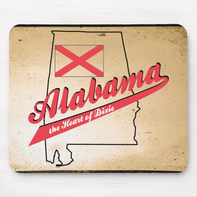 Alabama Heart of Dixie Mouse Mat (Front)