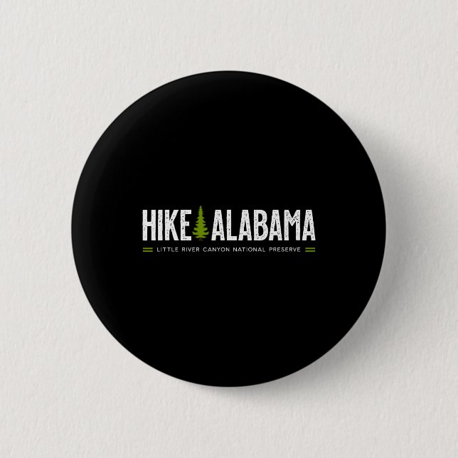 Alabama Hike Little River Canyon Tree Retro Graphi 6 Cm Round Badge (Front)