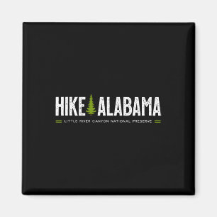 Alabama Hike Little River Canyon Tree Retro Graphi Magnet