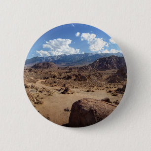 Alabama Hills and the Sierra Nevada Mountains 6 Cm Round Badge