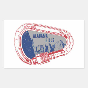 Alabama Hills Climbing Carabiner Rectangular Sticker