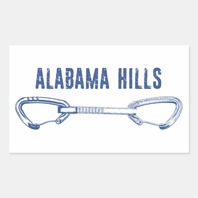 Alabama Hills Climbing Quickdraw Rectangular Sticker (Front)
