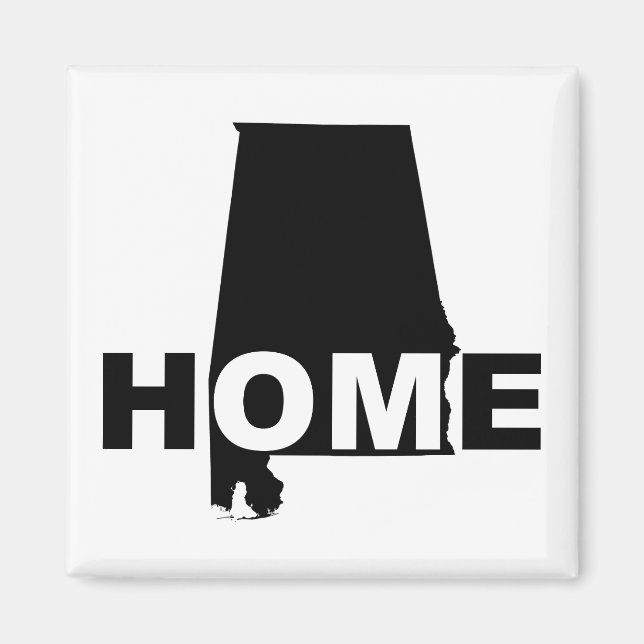 Alabama Home Away From State Fridge Magnet (Front)