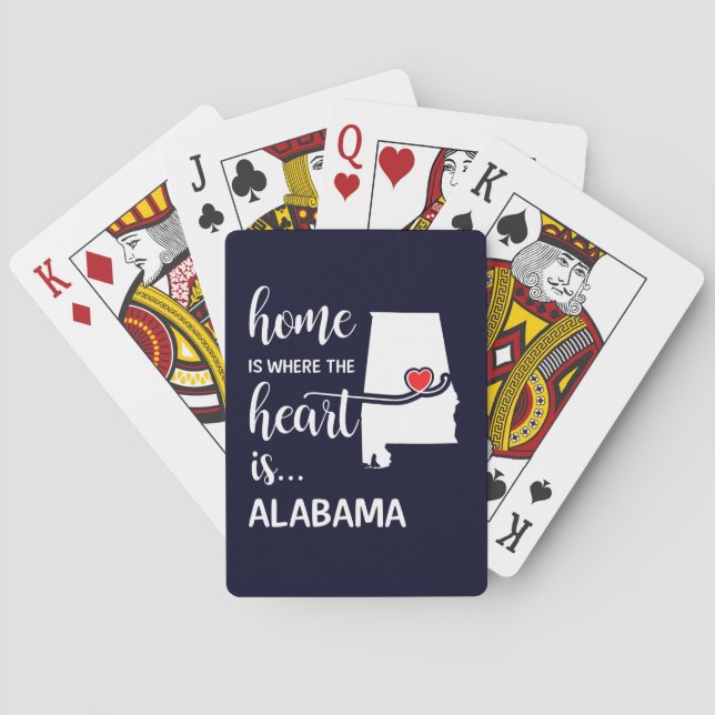 Alabama home is where the heart is playing cards (Back)